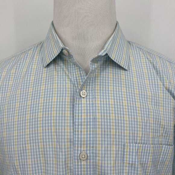 J.Crew Mens XL Extra Large Thompson Shirtings 80s 2-Ply Cotton Checkered Dress - Picture 1 of 6